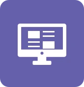 Computer Icon with Purple Background